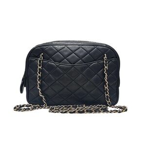 Chanel Quilted Lambskin Camera Bag with Double Chain